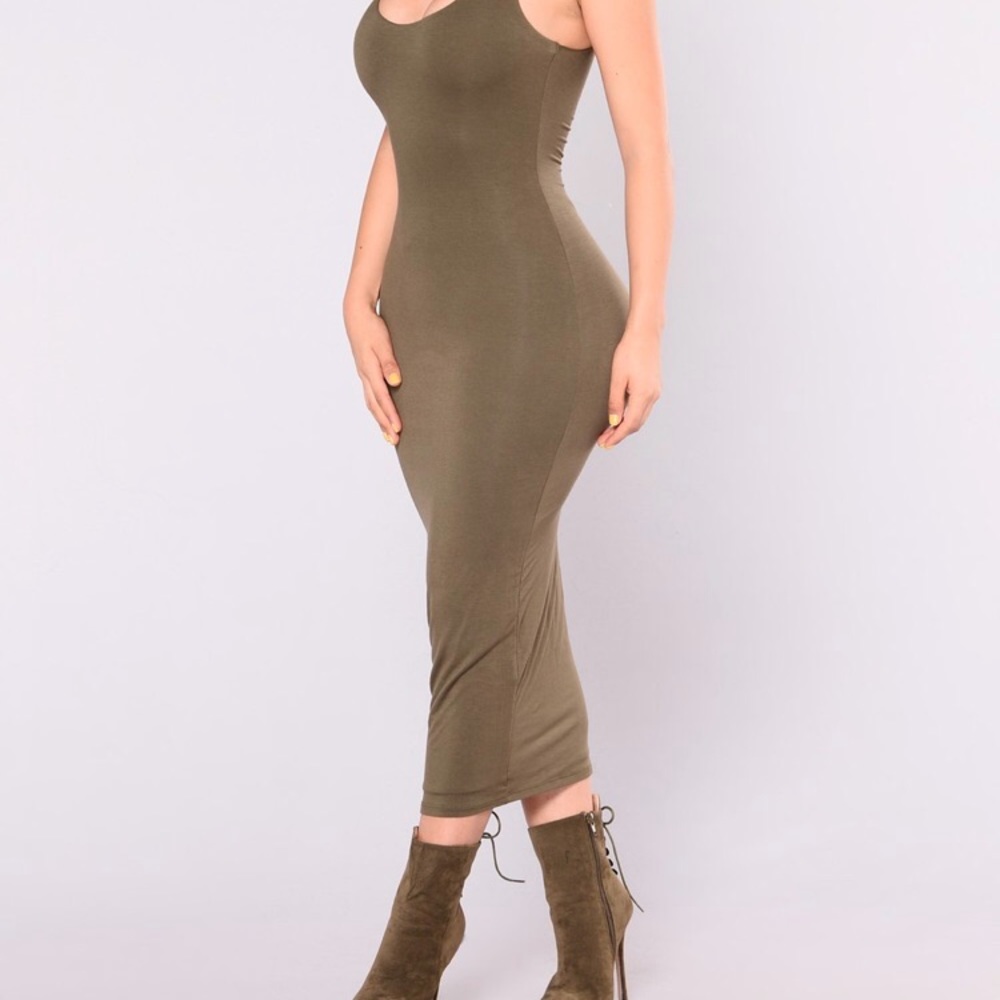 Olive Green Dress
